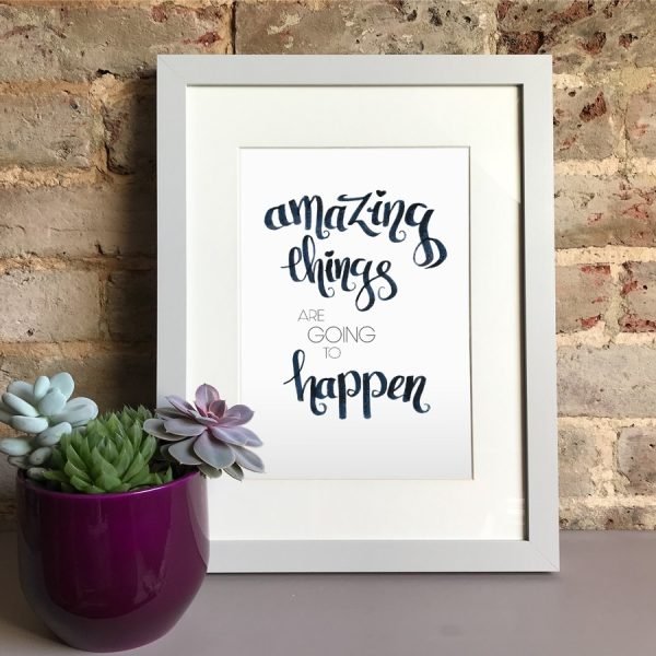 Amazing things artwork framed print