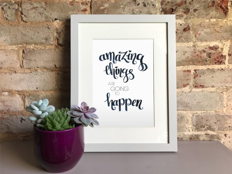 Amazing things artwork framed print