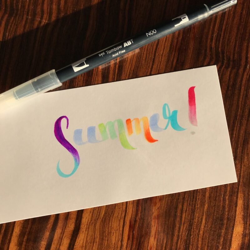 Use the Tombow blender pen to create ombre effects on your letters