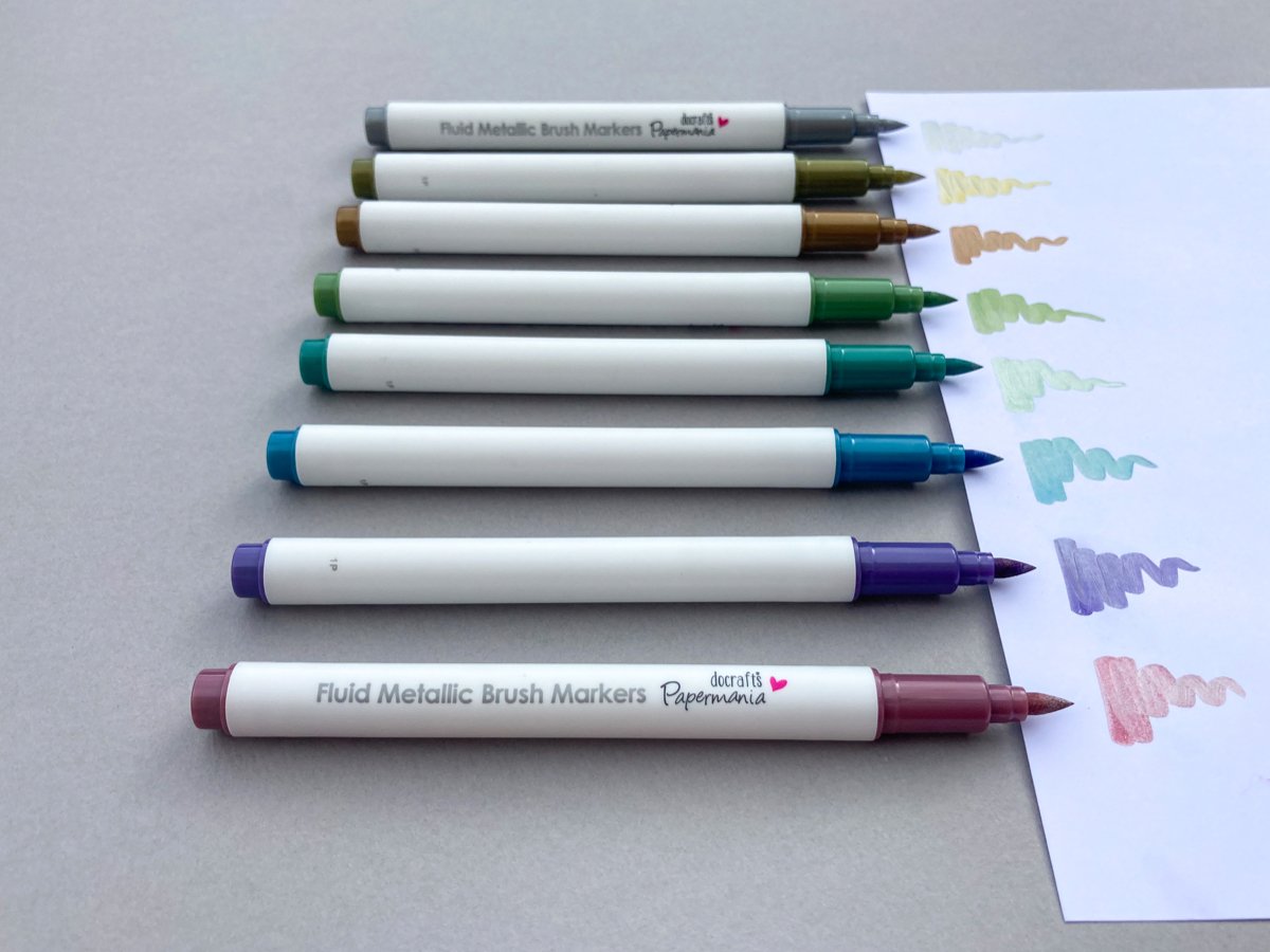 Papermania metallic brush pens pack