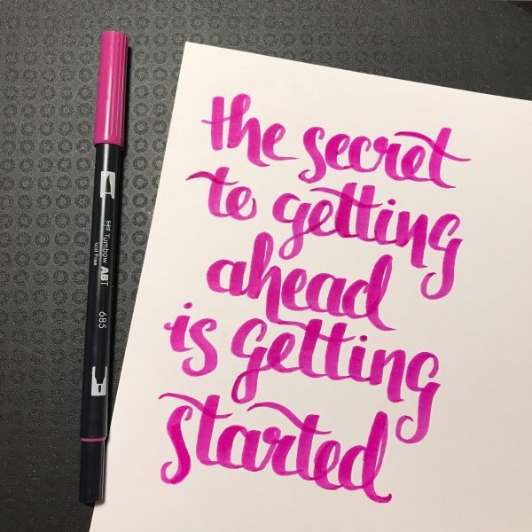 Tombow brush pens are great for producing much larger lettering