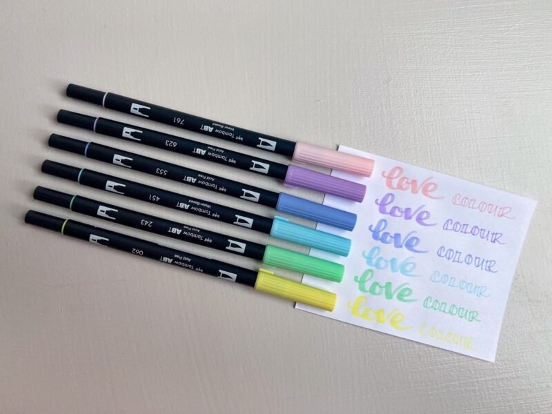 Also available is a 6 pack of pens that includes a rainbow of pastels