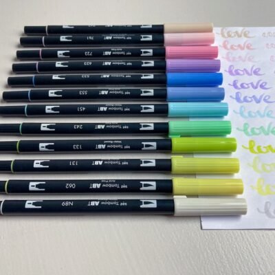 12 pack of Tombow ABT pens in a collection of pastel colours