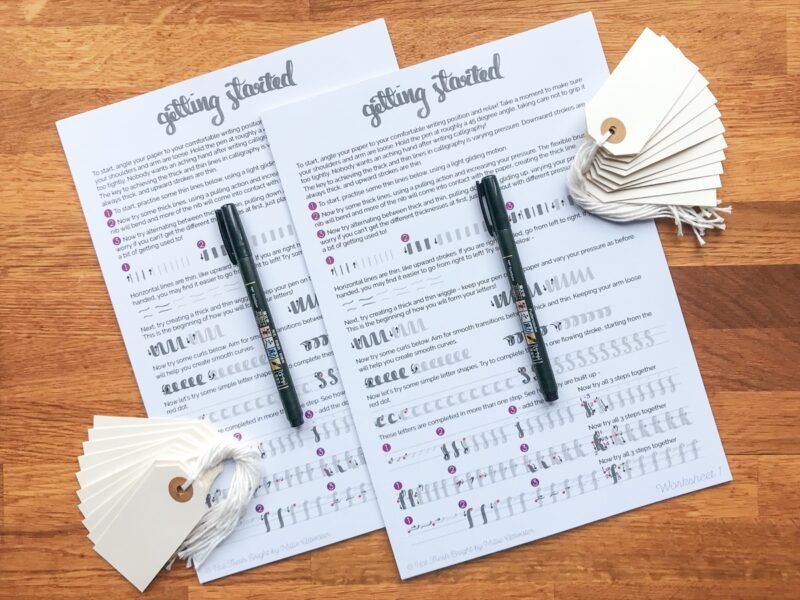 Couples calligraphy activity kits for Valentine's