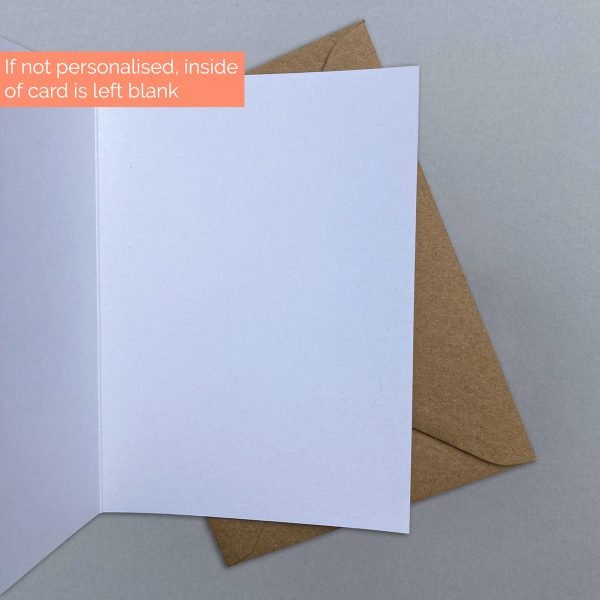 If not personalised, the inside of the card is left blank for your own message