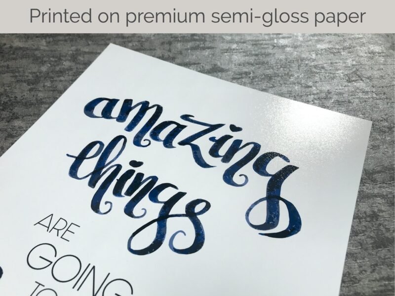 Printed on premium semi-gloss paper