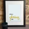 What a glorious day framed artwork print