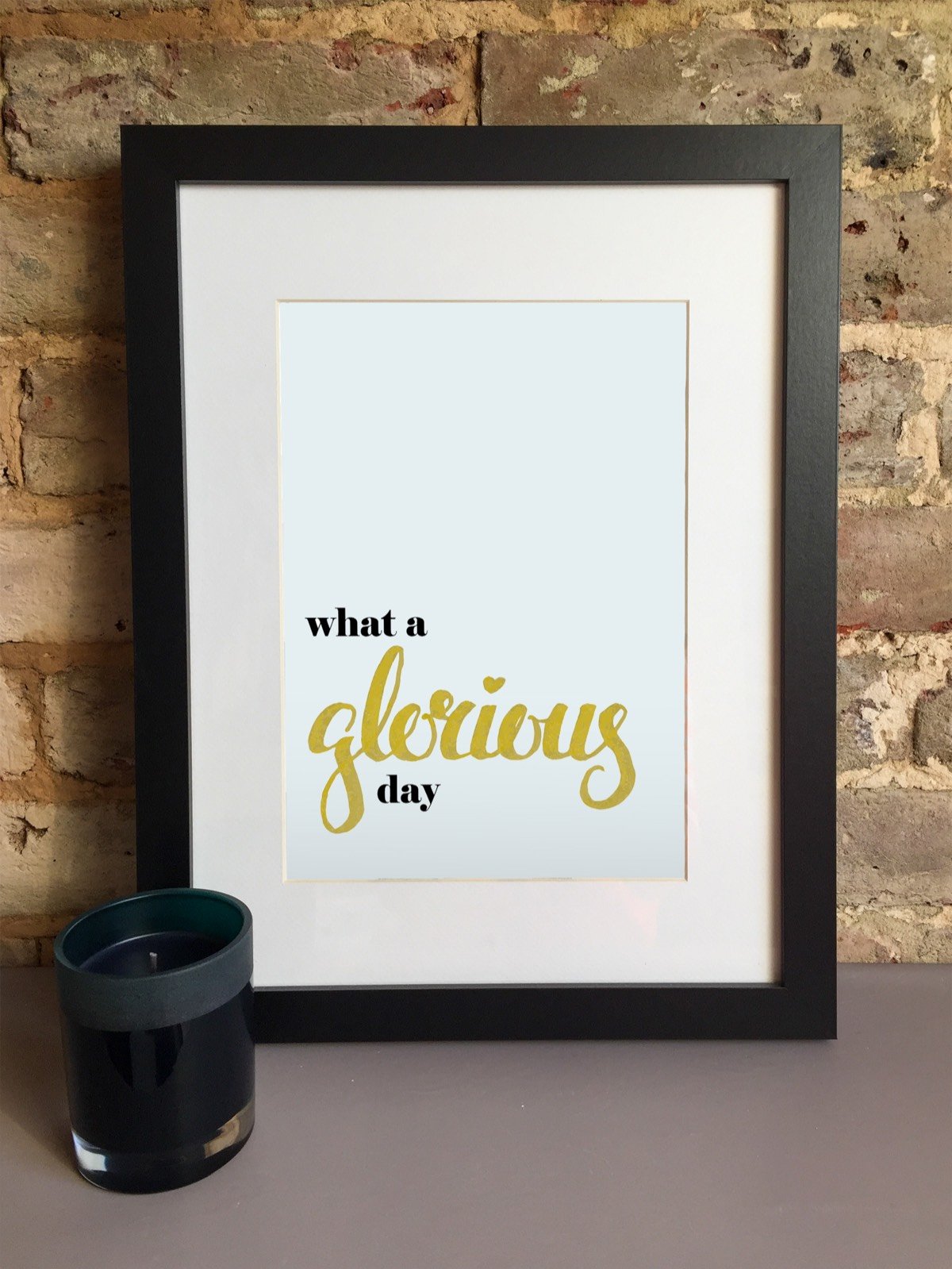 What a glorious day framed artwork print