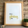 Glorious day quote wood frame