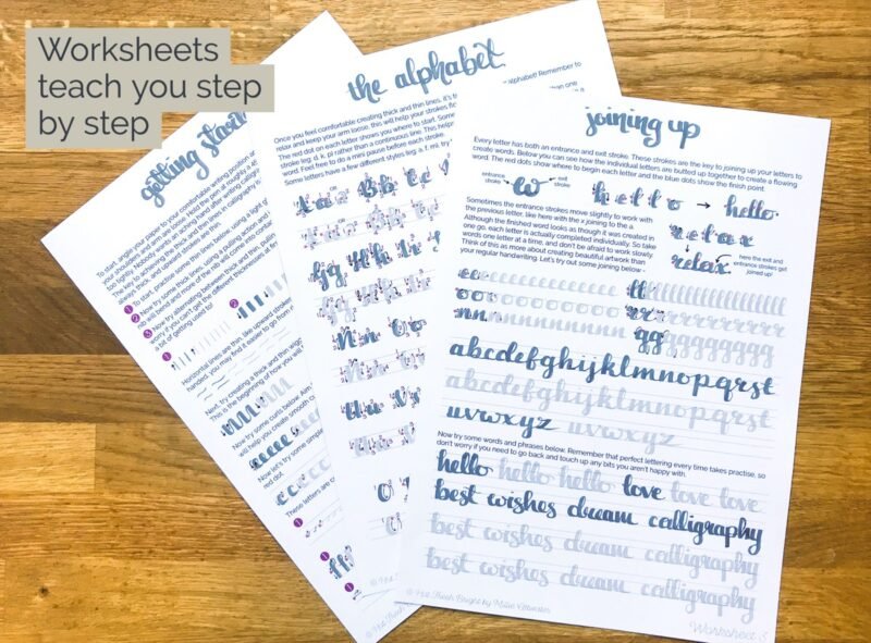 Worksheets teach you step by step